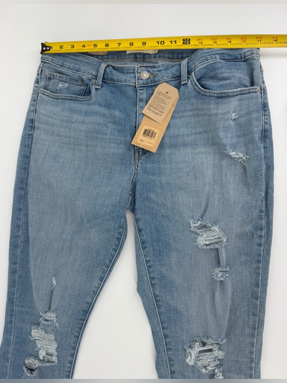 Levi’s 711 Skinny Ankle Jeans Women 16 W33 Distressed Stretch New - Picture 8 of 16